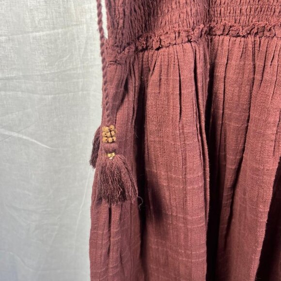 NWOT Free People Sundrenched Mini Dress in Faded Maroon - Size S - Picture 3 of 8